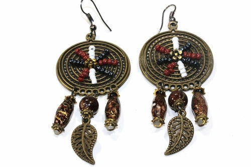 Dream Catcher Bead Work Earrings