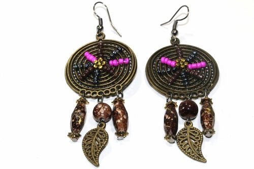 Dream Catcher Bead Work Earrings