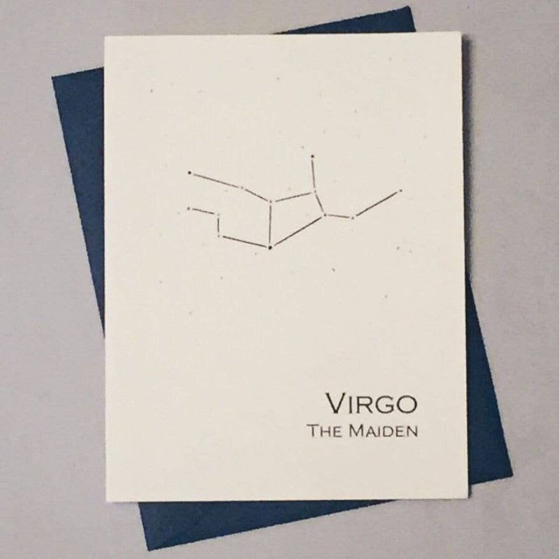 Virgo Constellation Zodiac Sign Birthday Card