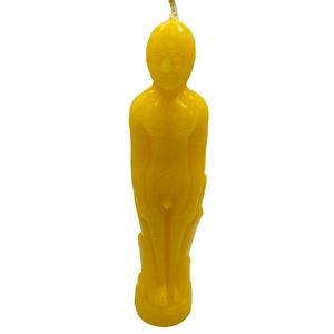 Yellow Male candle 7"