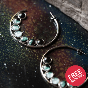 Moon Phase Hoop Earrings