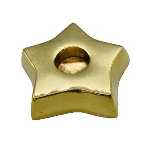 Brass Star chime candle holder 1 1/4"