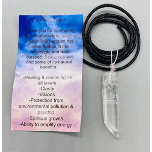 Clear Quartz wire wrapped pendant
