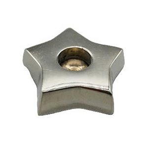Silver Brass Star chime candle holder 1 1/4"