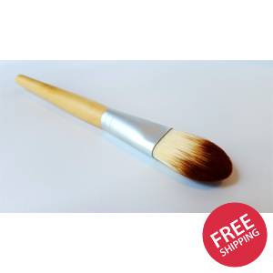 Vegan Foundation Brush with Bamboo for Flawless