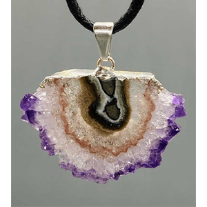 Stalactite silver plated pendant