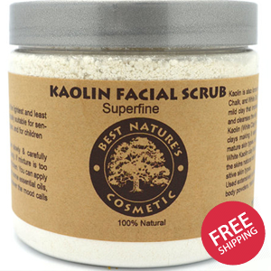 Kaolin Facial Scrub. Mask for sensitive skin