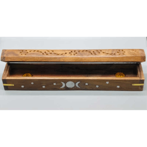 Flip Top Triple Moon incense holder 12"