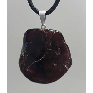 Garnet slice pendant