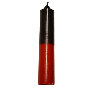 Black/ Red pillar candle pillar candle 9"