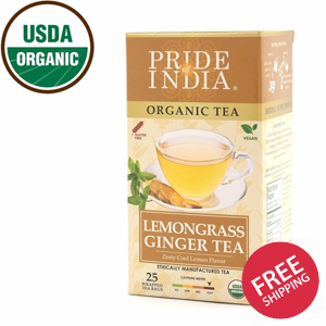 Organic Lemongrass Ginger Herbal Tea Bags