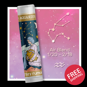 Aquarius Lip Balm - Zodiac - Constellation - 100% Natural + Vegan