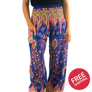 Blue Peacock Women Boho & Hippie Harem Pants