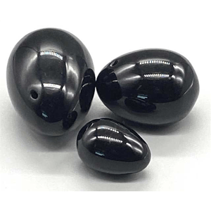 Black Obsidian Yoni eggs (set of 3)