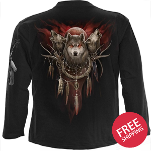 CRY OF THE WOLF - Longsleeve T-Shirt Black