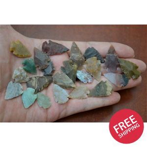 Tiny Small Assort Agate Stone Arrowheads 100 Pcs