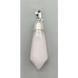 Rose Quartz diamond shape pendant