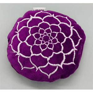 Purple Velvet Lotus crystal ball cushion 4 1/2"