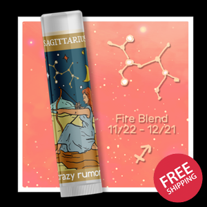 Sagittarius Lip Balm - Zodiac - Constellation - 100% Natural + Vegan