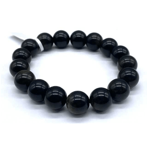 Obsidian, Smoky bracelet 12mm