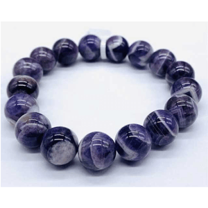 Amethyst, Chevron bracelet 12mm