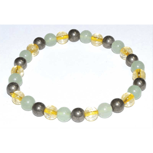 Aventurine, Green, Citrine & Pyrite Bracelet 6mm