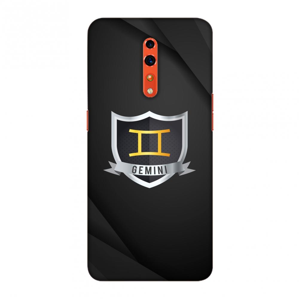 Black Gemini Slim Hard Shell Case For Oppo Reno Z