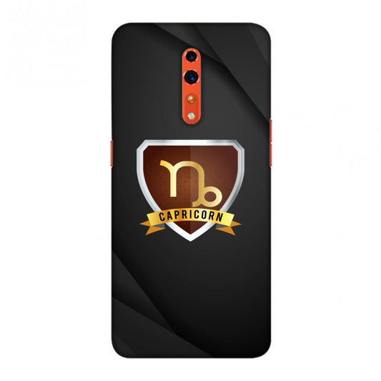 Black Capricorn Slim Hard Shell Case For Oppo Reno Z