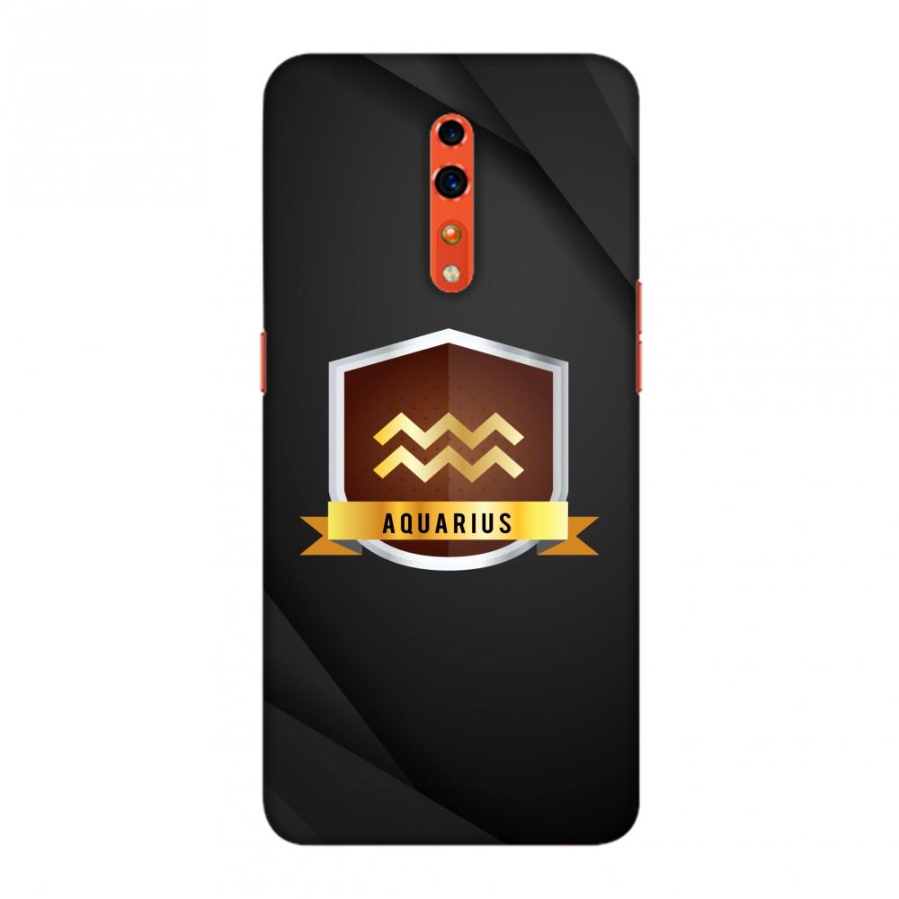 Black Aquarius Slim Hard Shell Case For Oppo Reno Z