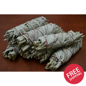 California White Sage Bundle Smudge 4" 7 Pcs