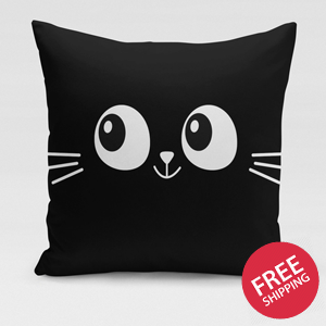 Cat Eyes & Whiskers Pillow Cover