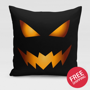 Pumpkin Face Pillow Cover