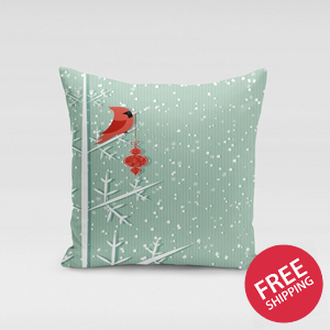 Winter Cardinal Pillow Cover