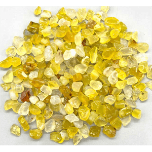 Agate, Yellow tumbled chips 5-12mm 1 lb