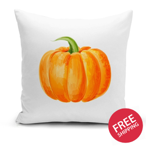 Drawn Pumpkin Pillow Cover