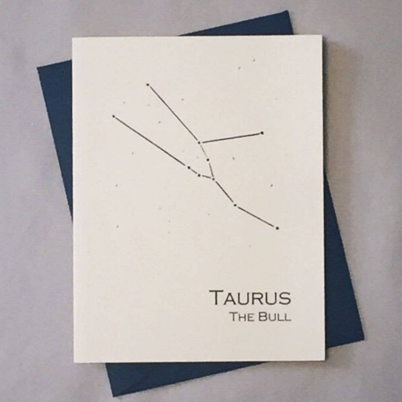 Taurus Constellation Zodiac Sign Birthday Card