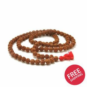 Rudraksha Natural Beads Mala - 108 Beads