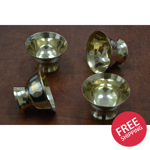 4 Pcs Handmade Brass Incense Burner Holder 2 1/4"