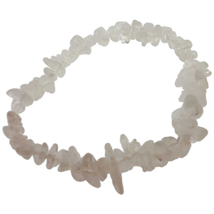 Quartz gemstone chip stretch bracelet