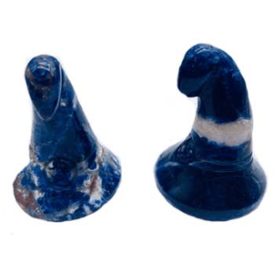 Witch's Hat Sodalite (set of 2) 1 3/4"