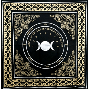 Triple Moon Pendulum/ Ouija altar cloth 24"x24"