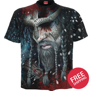 VIKING WRAP - Men Allover T-Shirt Black - Men’s Clothing