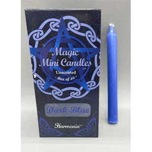 Dark Blue chime candle 1/2" dia, 5" long 20 pack