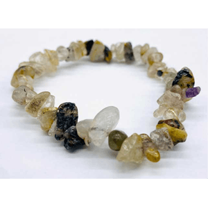 Rutilated Quartz chip bracelet