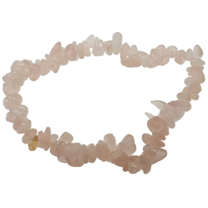 Rose Quartz gemstone chip stretch bracelet