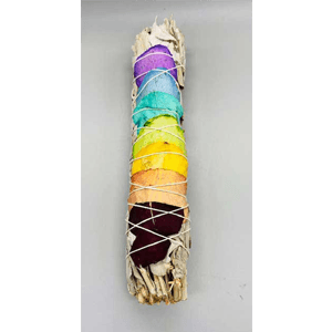 7 Chakra Sage smudge stick 9"