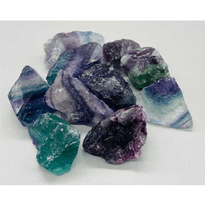 Fluorite, Rainbow untumbled stones 1 lb