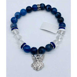 Sodalite, Quartz, Angel bracelet 8mm