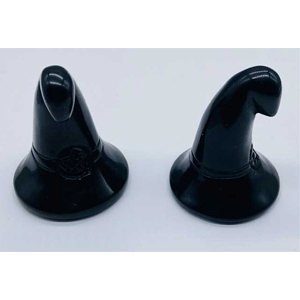 Witch's Hat Black Obsidian (set of 2) 1 3/4"