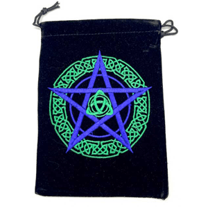 Pentagram Black velveteen bag (set of 10) 5"x 7"